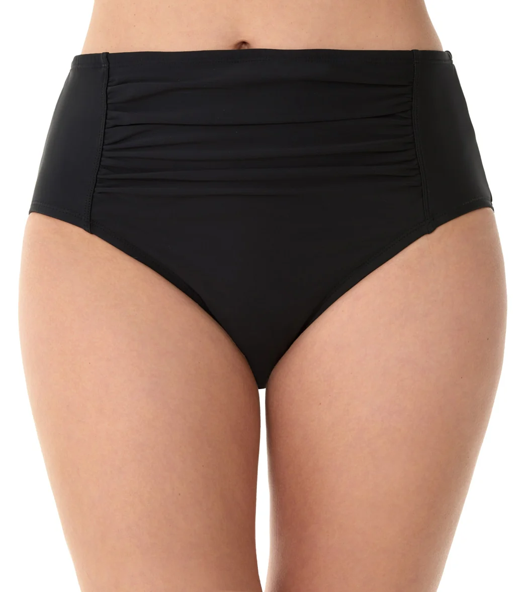 Penbrooke Solid Shirred Front Bikini Bottom - Image 7