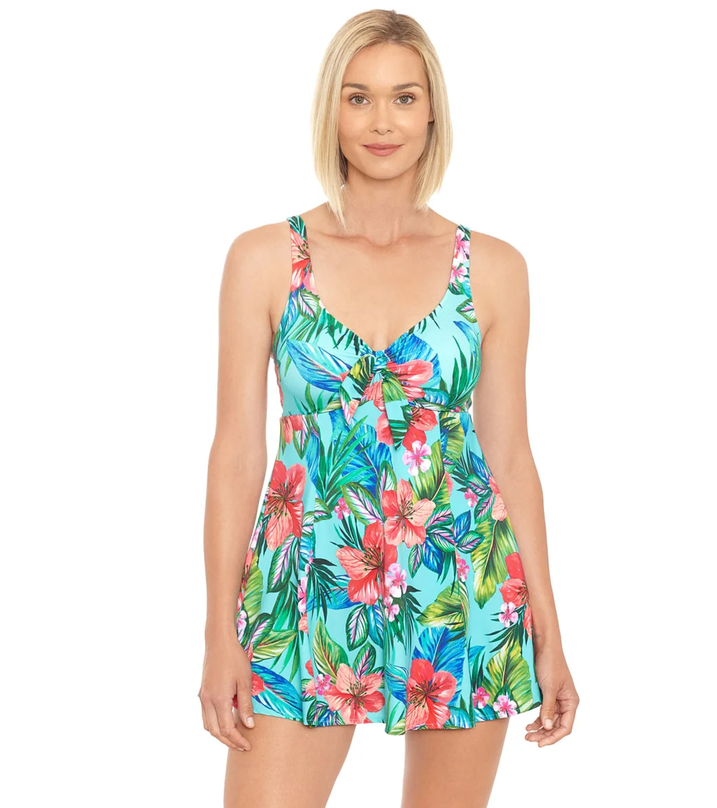 Penbrooke Women's Taste of Tropic Bow Front Swimdress - Image 5