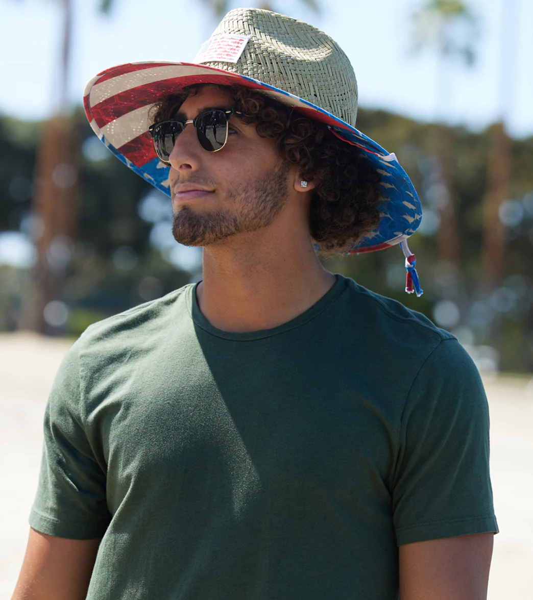 Peter Grimm Loyalist Lifeguard Straw 4.25" Brim Sun Hat - Image 3