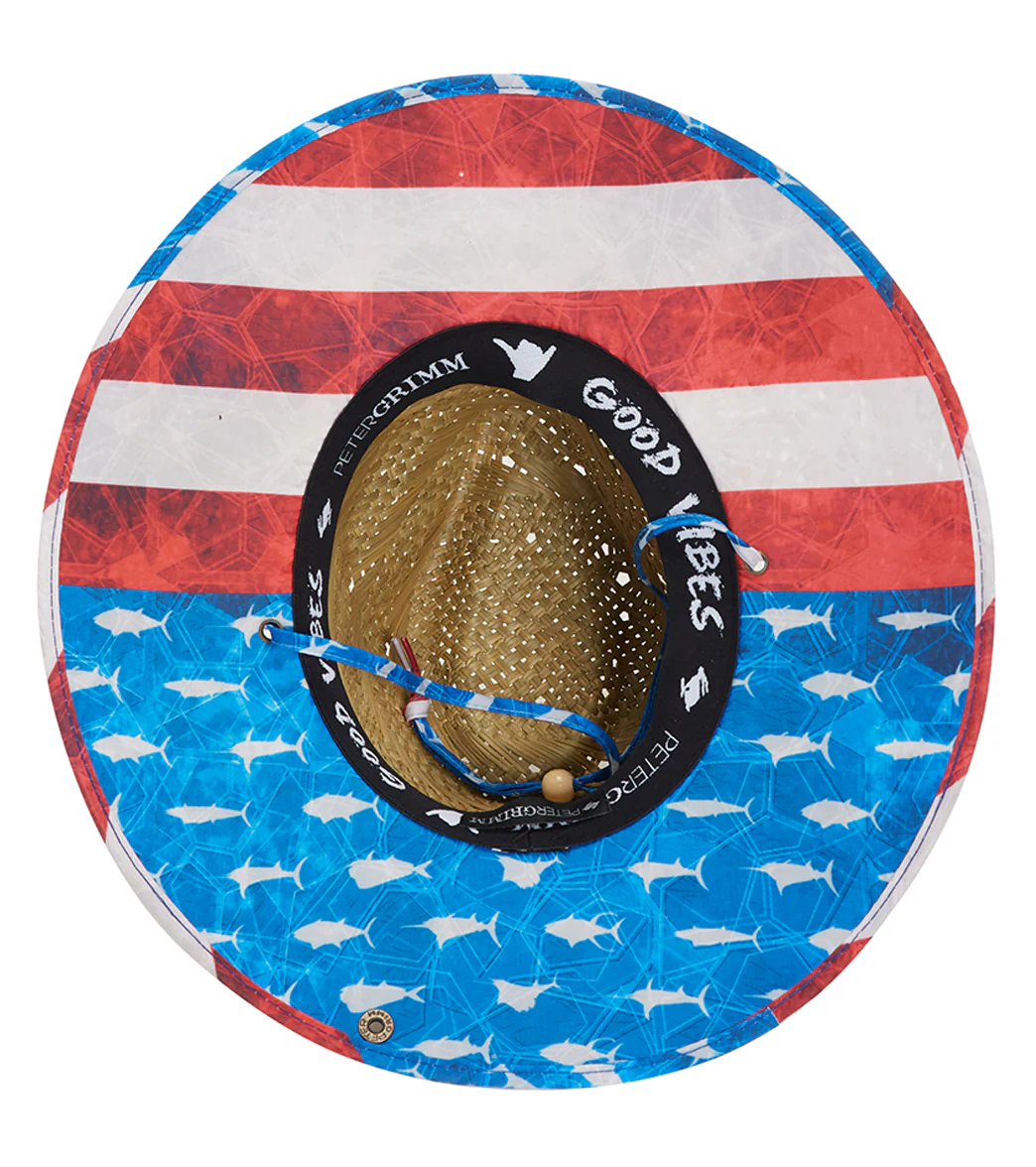 Peter Grimm Loyalist Lifeguard Straw 4.25" Brim Sun Hat Natural - Image 2