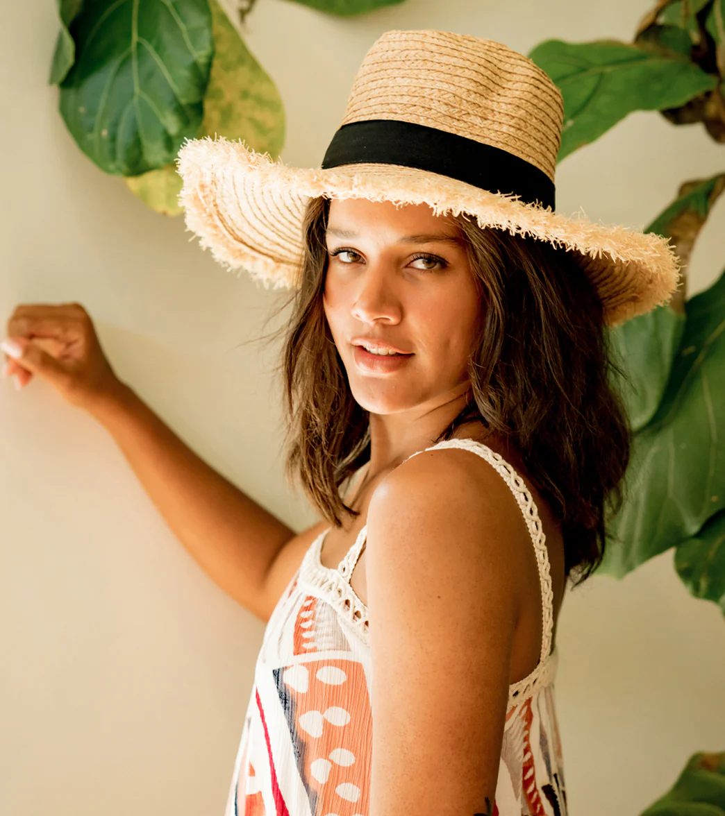 Peter Grimm Valencia Crushable & Packable Raffia Straw Sun Hat - Image 2