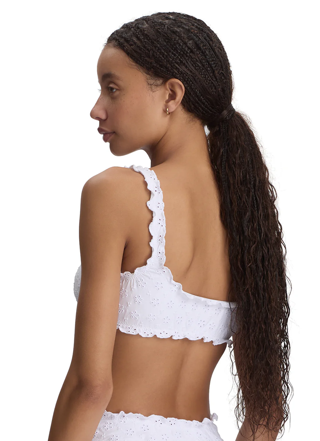 Polo Ralph Lauren Women's Eyelet Ruffle Kennedy Bralette Bikini Top - Image 4