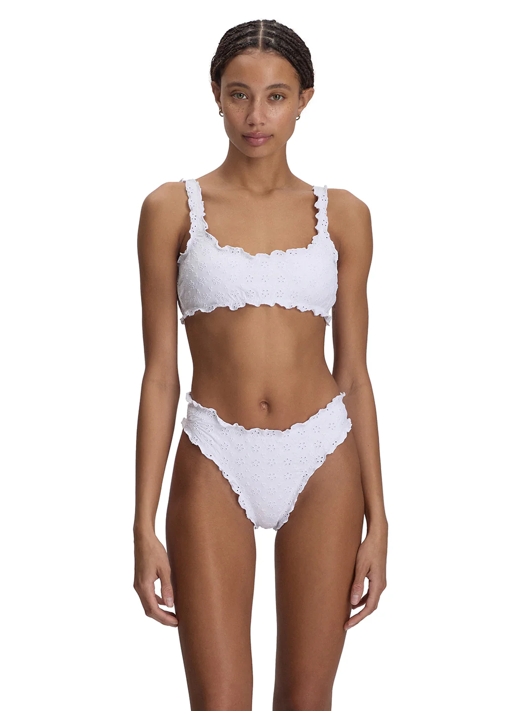 Polo Ralph Lauren Women's Eyelet Ruffle Kennedy Bralette Bikini Top - Image 6