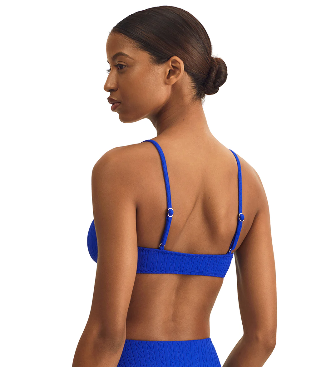 Polo Ralph Lauren Women's Jacquard Kennedy Bralette Cable Bikini Top - Image 2