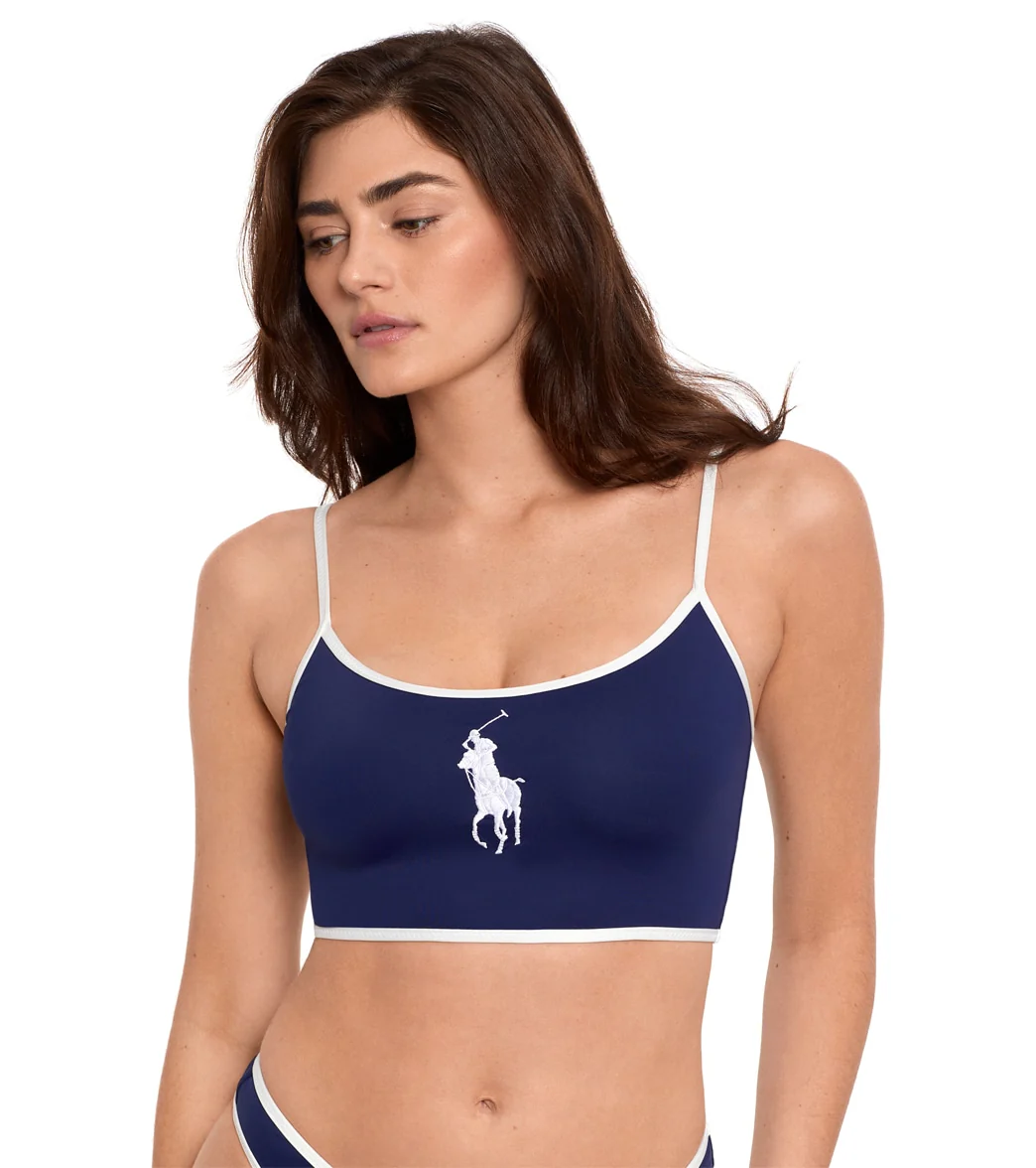 Polo Ralph Lauren Women's Logo Icons Crop Cami Bikini Top
