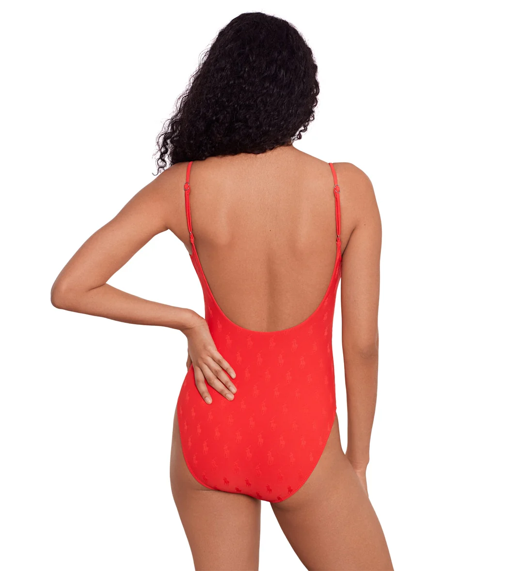 Polo Ralph Lauren Women's Logo Jacquard Kennedy One Piece Swimsuit - Image 3