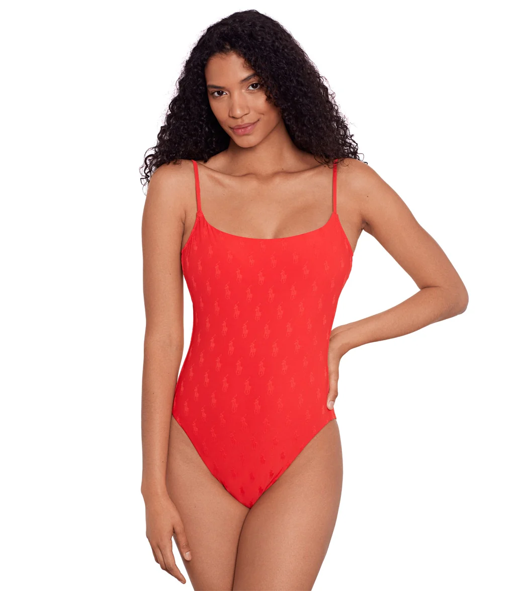 Polo Ralph Lauren Women's Logo Jacquard Kennedy One Piece Swimsuit - Image 6