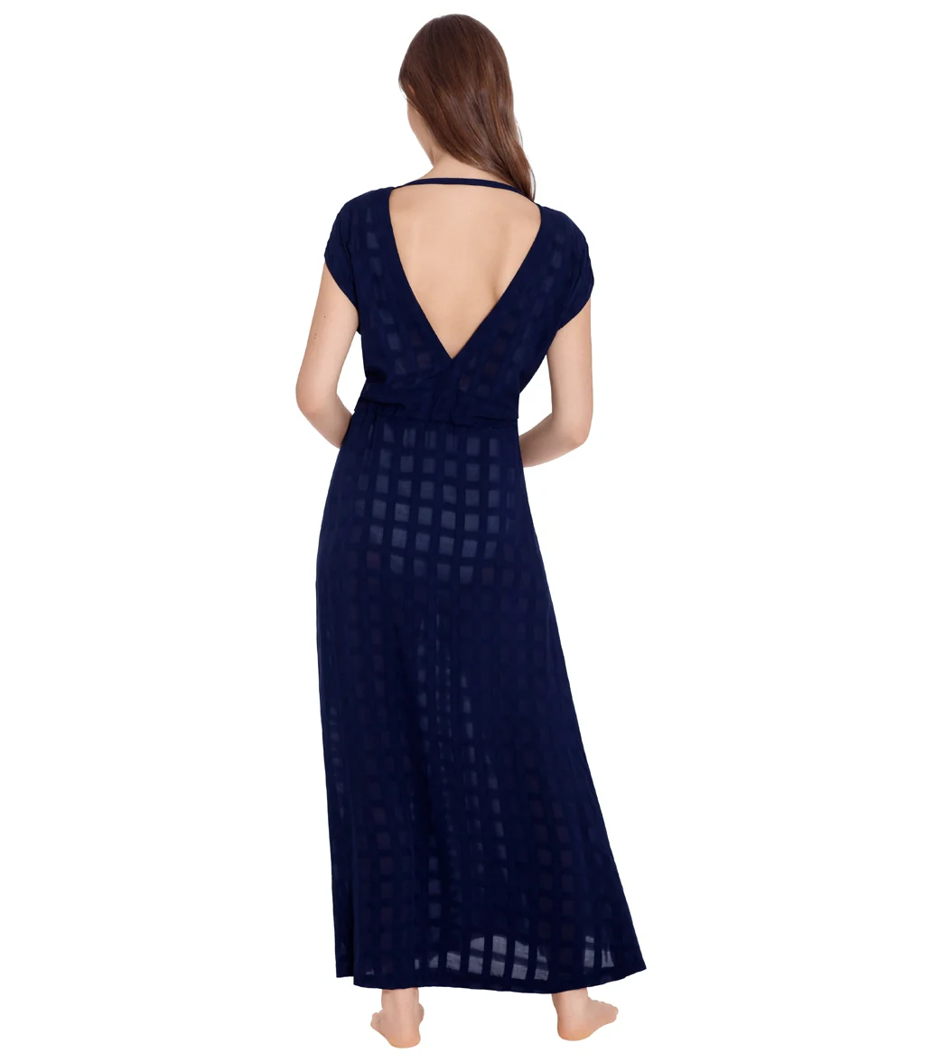 Polo Ralph Lauren Women's Plaid Beachwear Plunge Maxi Dress - Image 3