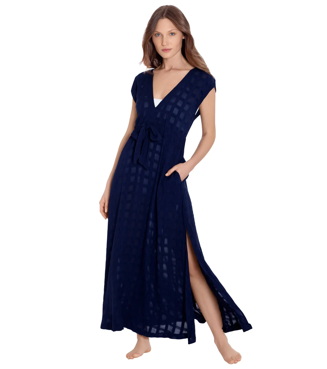 Polo Ralph Lauren Women's Plaid Beachwear Plunge Maxi Dress - Image 4