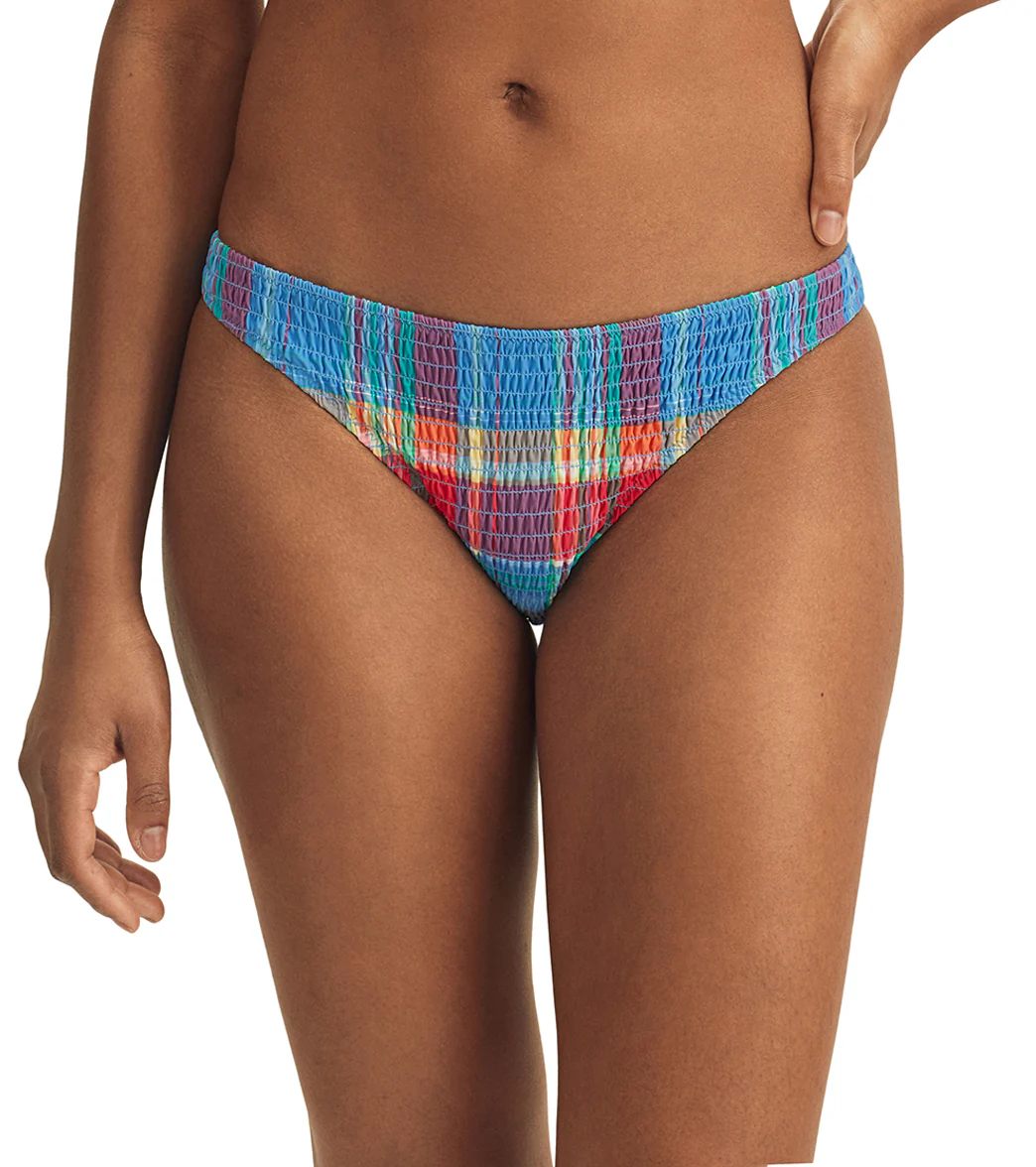 Polo Ralph Lauren Women's Smocked Madras Devin Jersey Hipster Bikini Bottom - Image 5