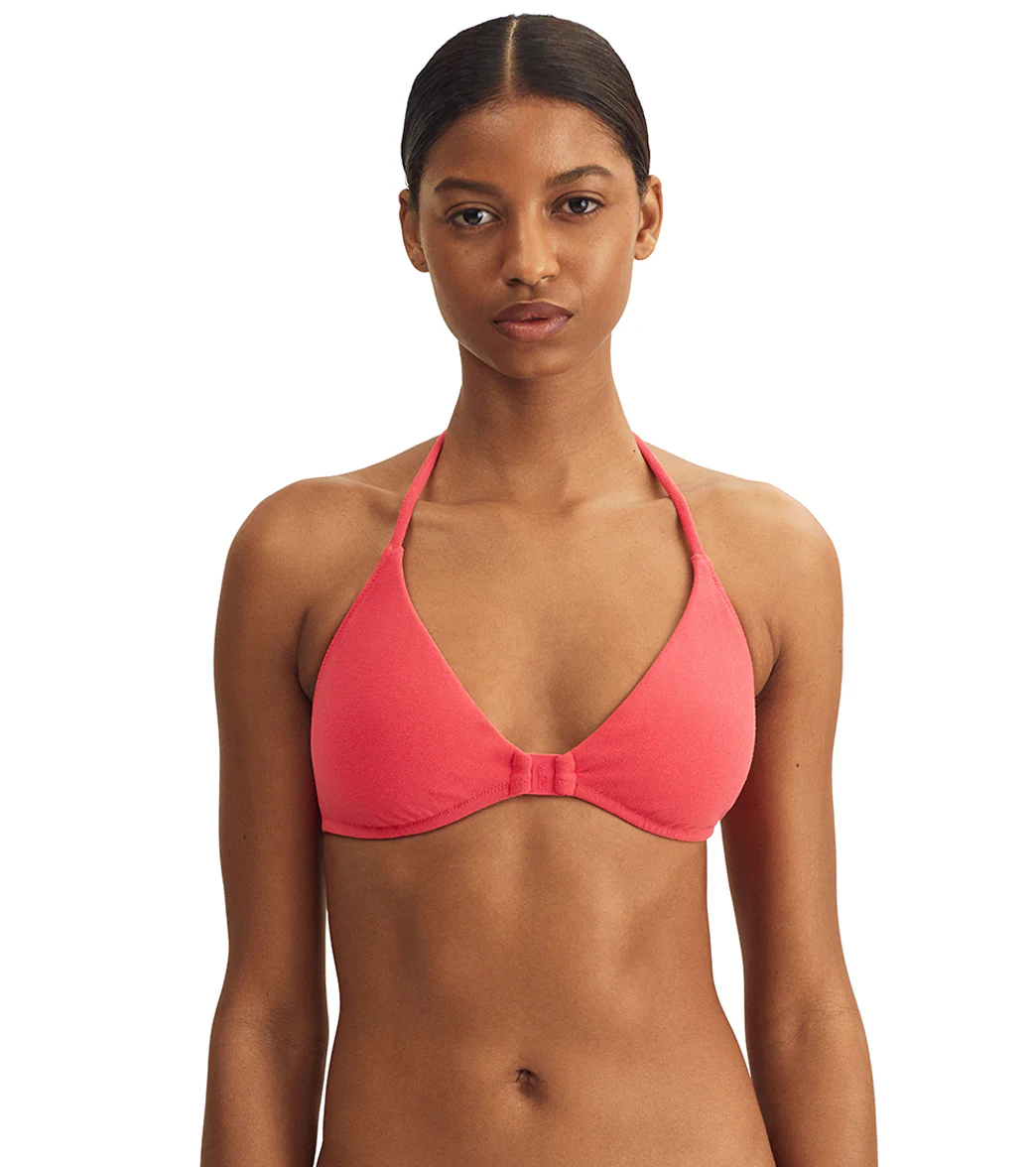 Polo Ralph Lauren Women's Terry Logo Halter Triangle Bikini Top - Image 5