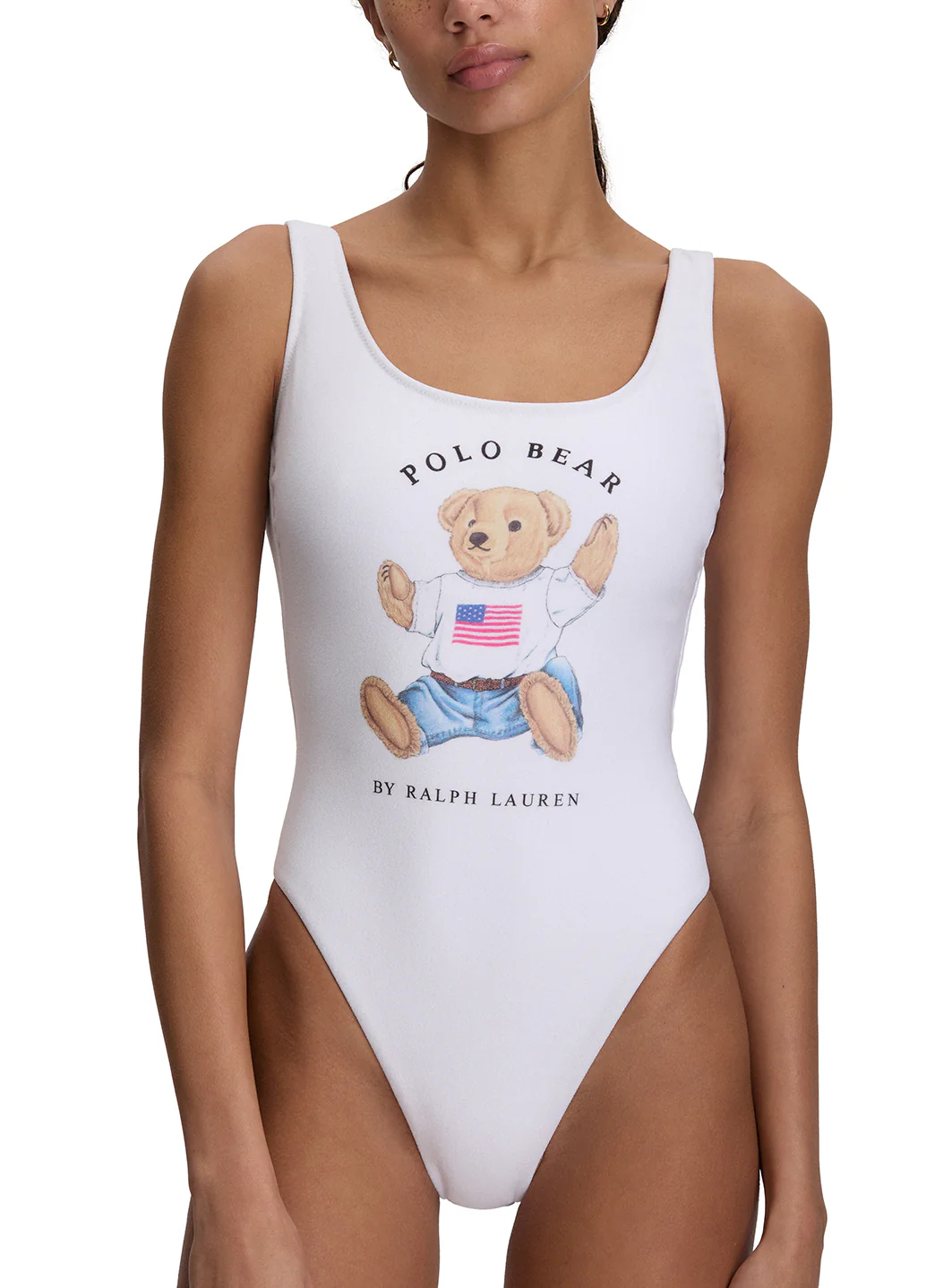 Polo Ralph Lauren Women's Terry Polo Bear Scoop Tank One Piece Swimsuit - Image 6