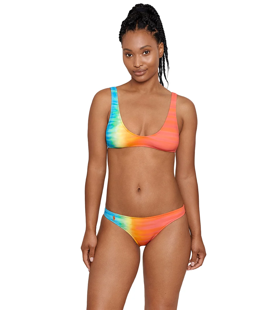 Polo Ralph Lauren Women's Tropic Glow Tye Dye Scoop Hipster Bikini Bottom - Image 4