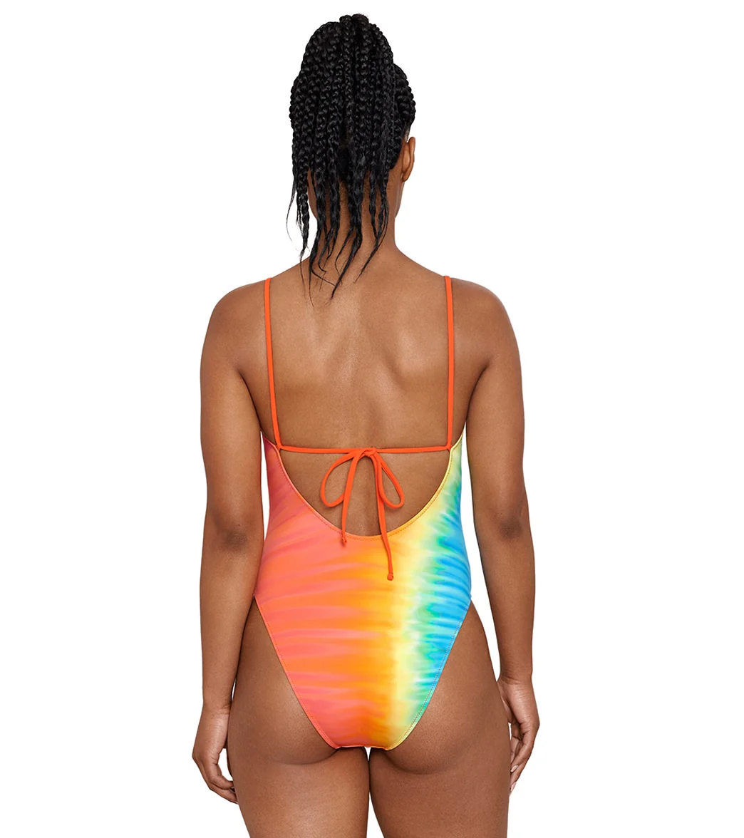 Polo Ralph Lauren Women's Tropic Glow Tye Dye Square Neck One Piece Swimsuit - Image 3