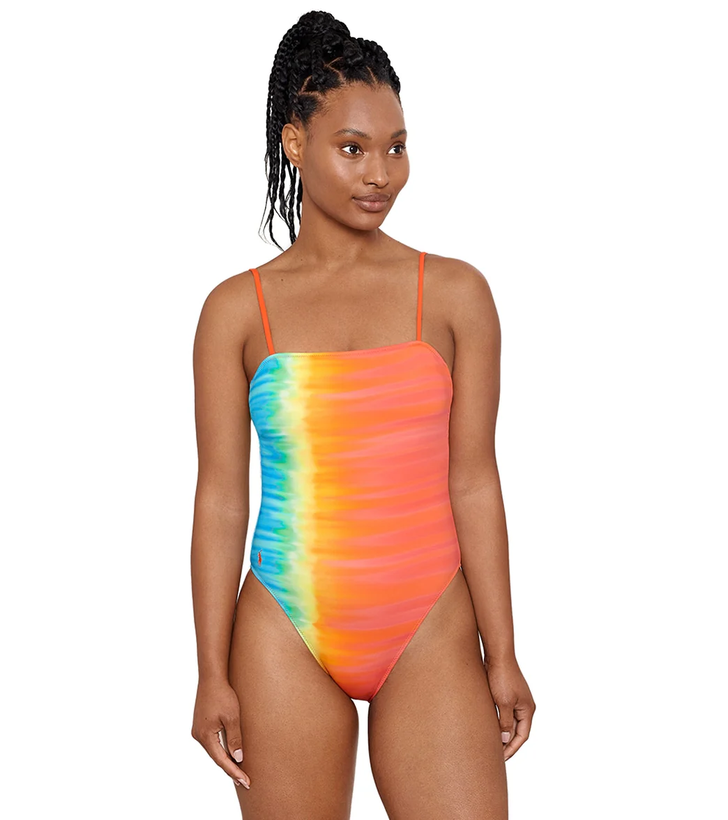 Polo Ralph Lauren Women's Tropic Glow Tye Dye Square Neck One Piece Swimsuit - Image 5