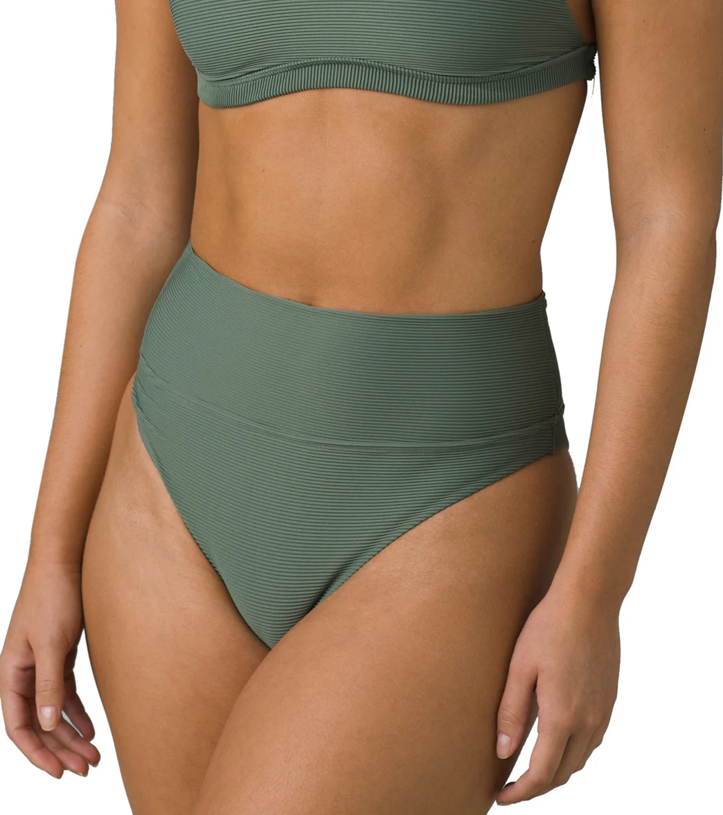 prAna Aurelia Ottoman Ribbed High Waist Bikini Bottom