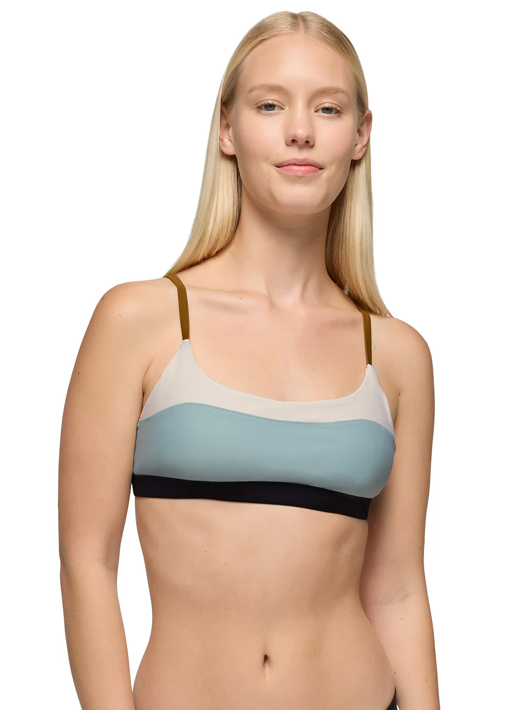 prAna Women's Baja Bound Color Block Adjustable Bikini Top - Image 7