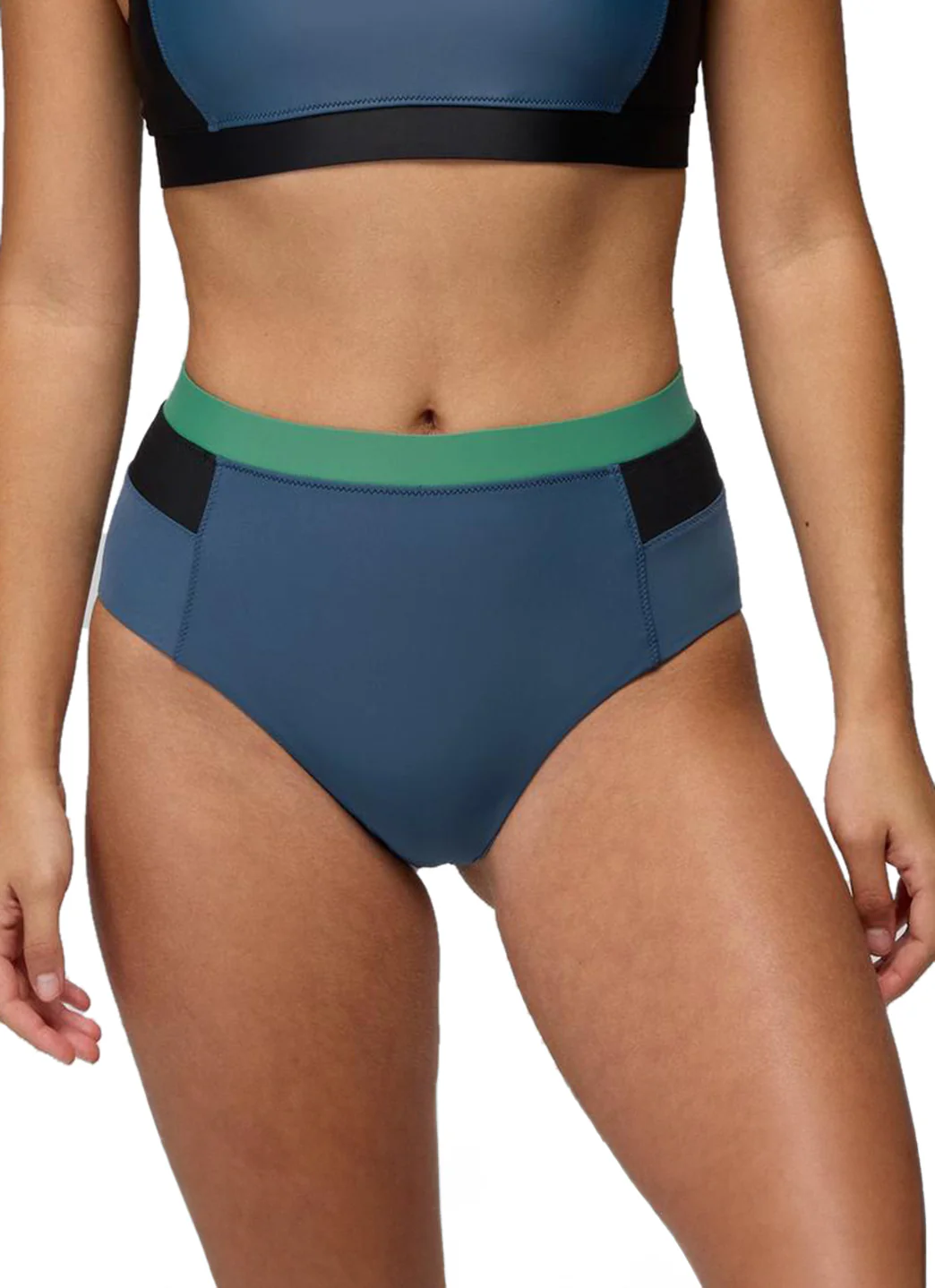 prAna Women's Baja Bound Color Block High Rise Bikini Bottom - Image 3