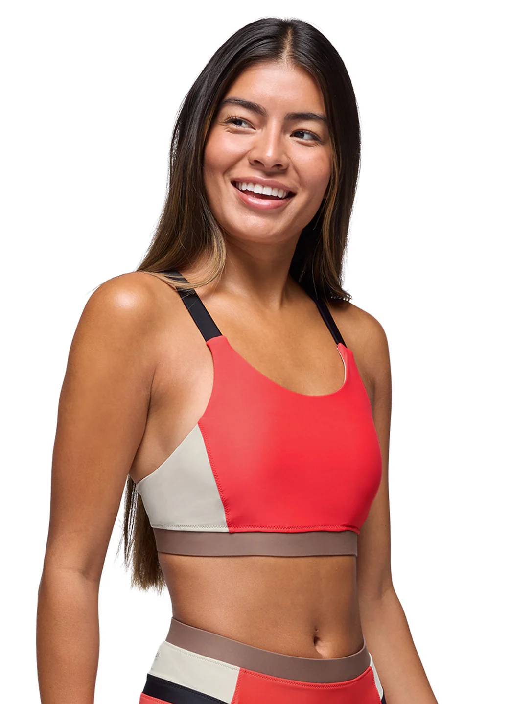 prAna Women's Baja Bound Color Block Sport Bikini Top - Image 11