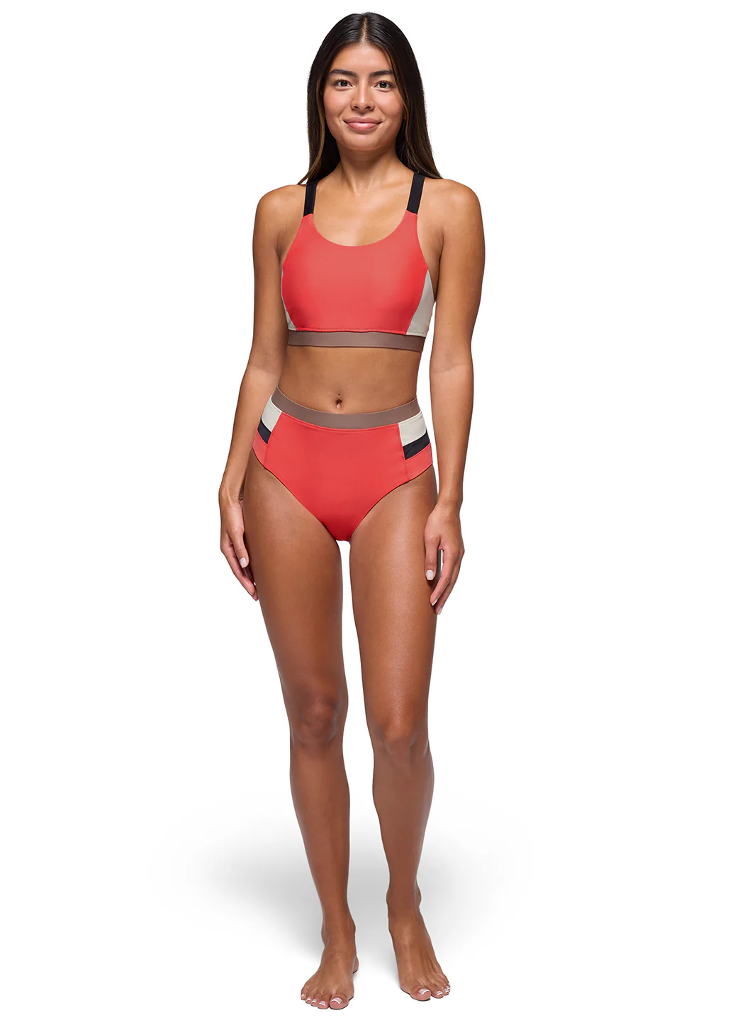 prAna Women's Baja Bound Color Block Sport Bikini Top - Image 13