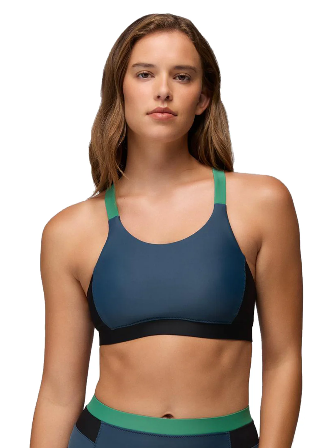 prAna Women's Baja Bound Color Block Sport Bikini Top - Image 2