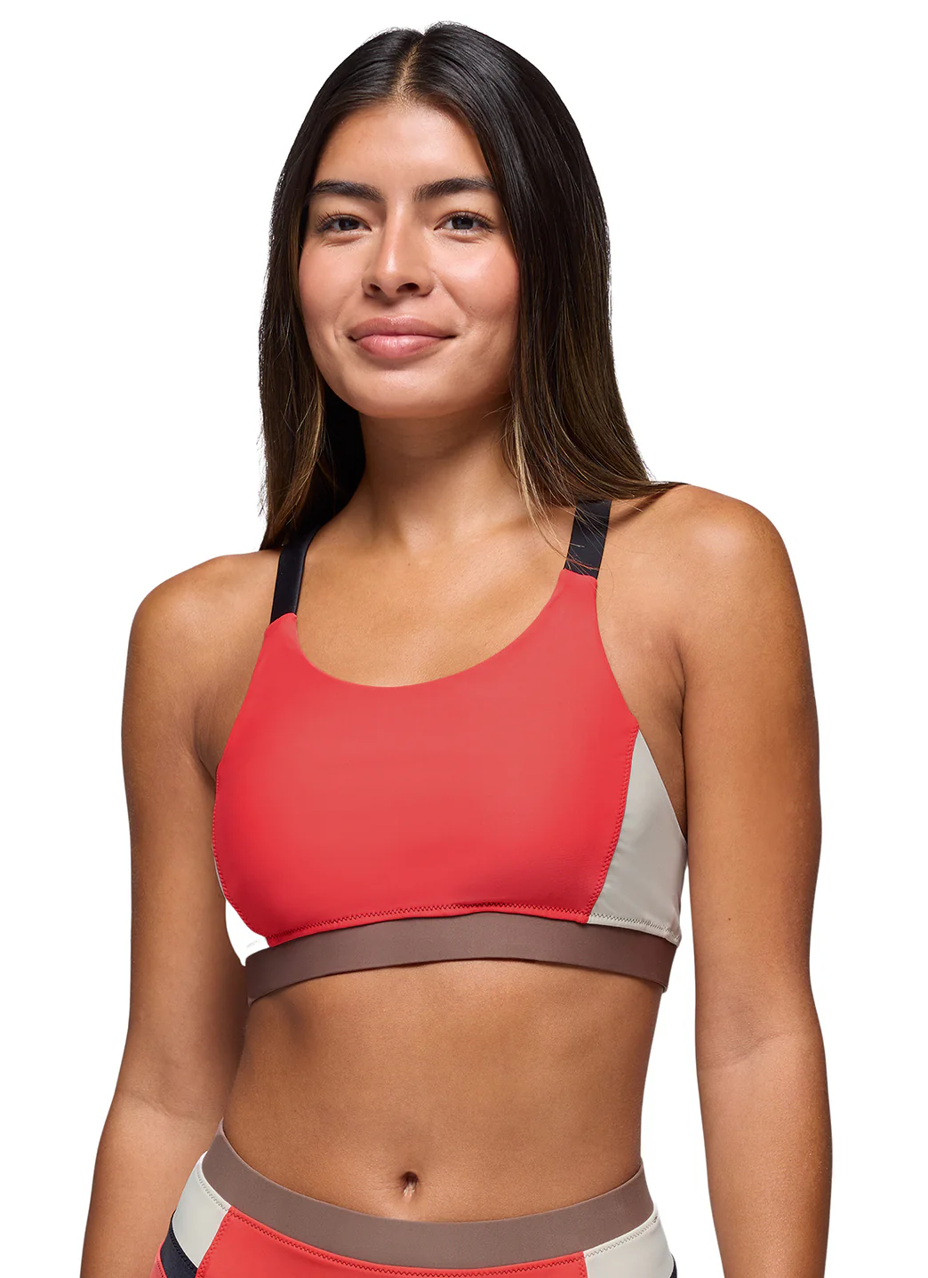 prAna Women's Baja Bound Color Block Sport Bikini Top - Image 9