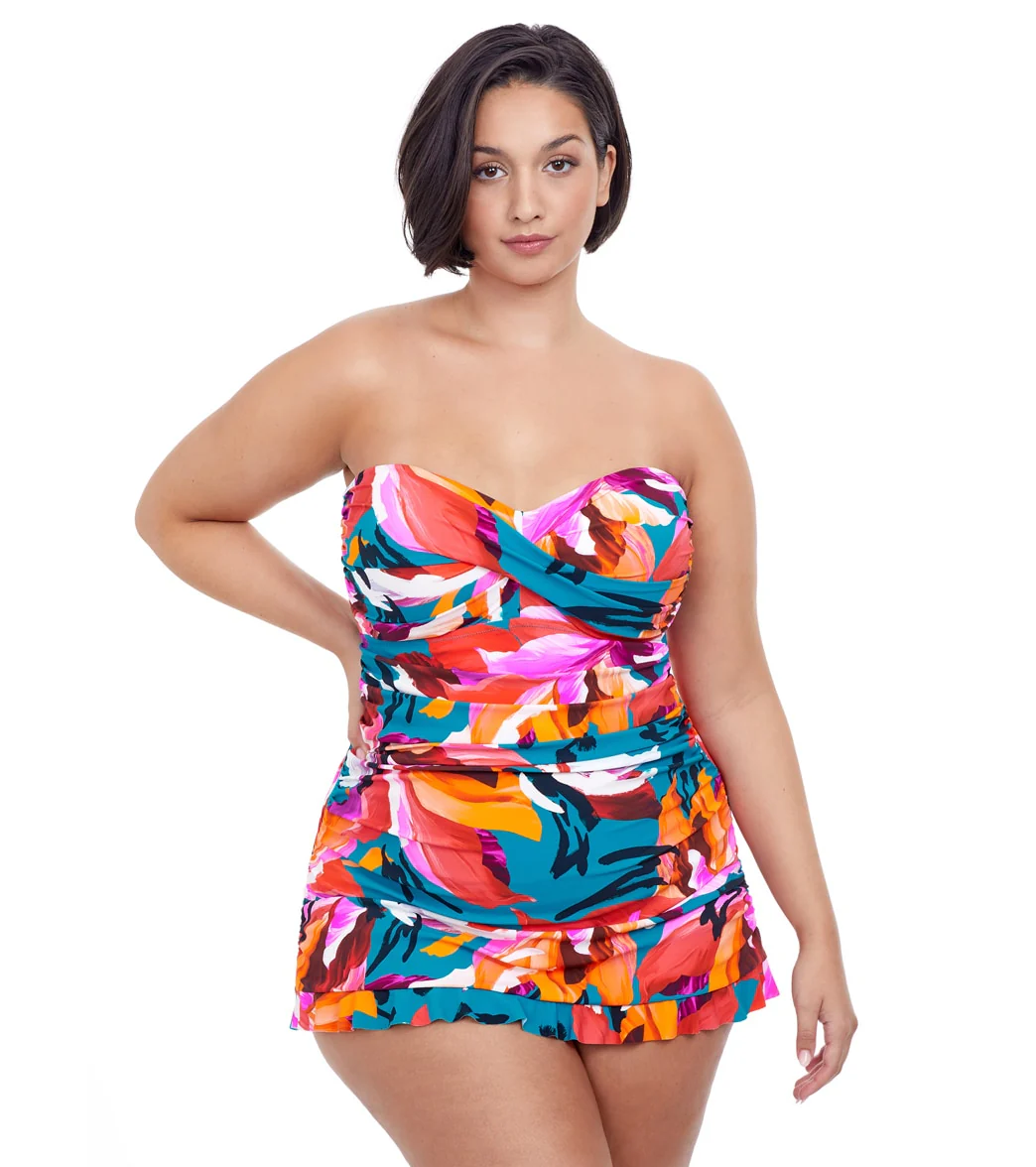 Profile by Gottex Plus Size Sugar And Spice Bandeau Swim Dress - Image 5