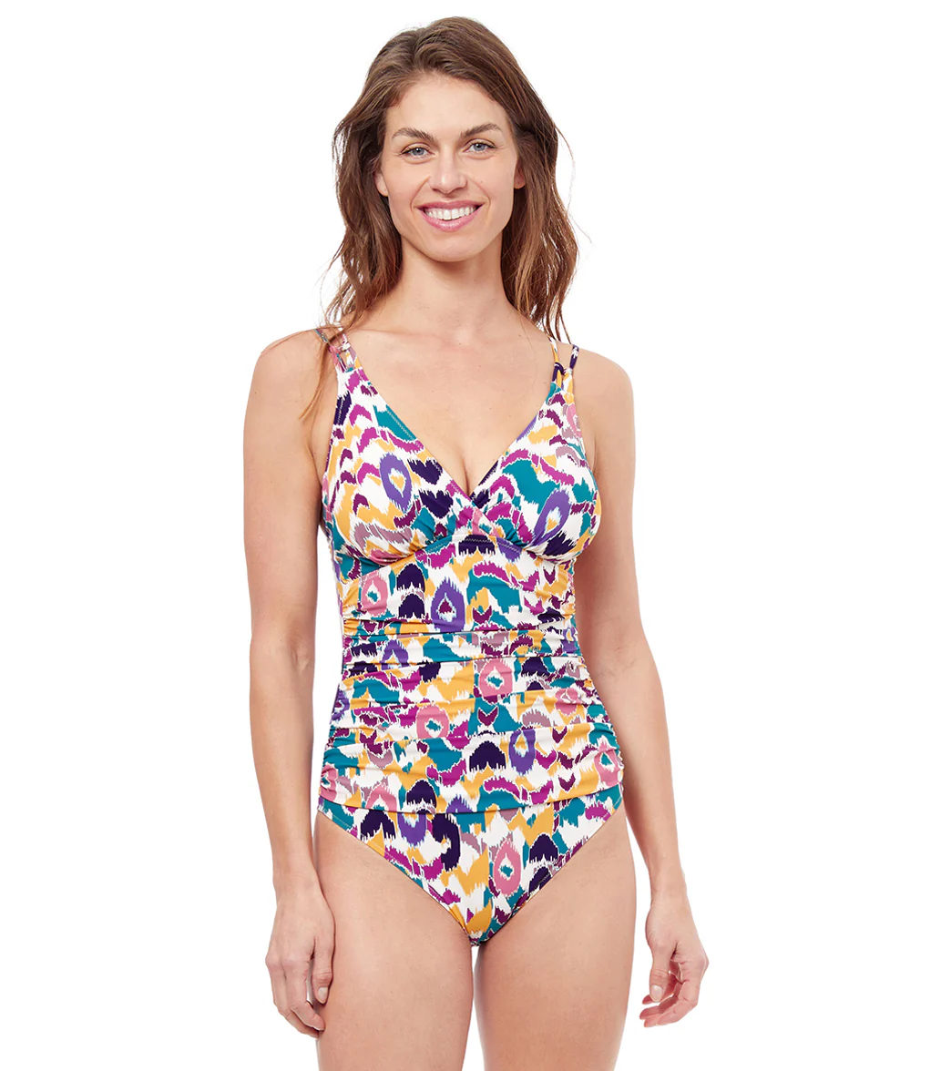 Profile by Gottex Women's Echo V Neck One Piece Swimsuit - Image 9