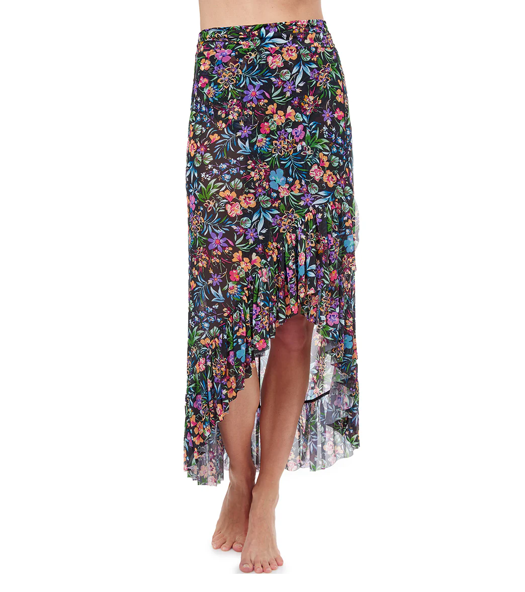 Profile by Gottex Women's Flora Floral High Low Ruffle Cover Up Skirt - Image 8