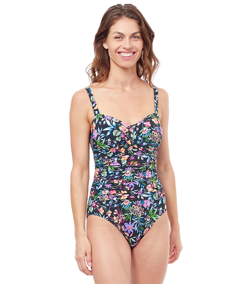 Profile by Gottex Women's Flora Floral One Piece Swimsuit (D-Cup) - Image 6