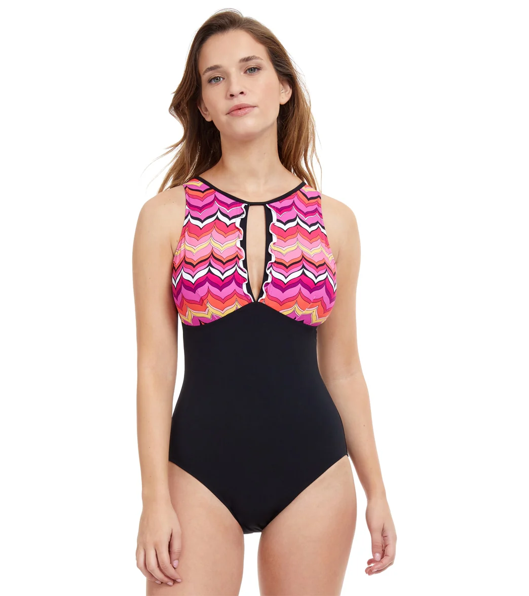 Profile by Gottex Women's Palm Springs High Neck One Piece Swimsuit - Image 5