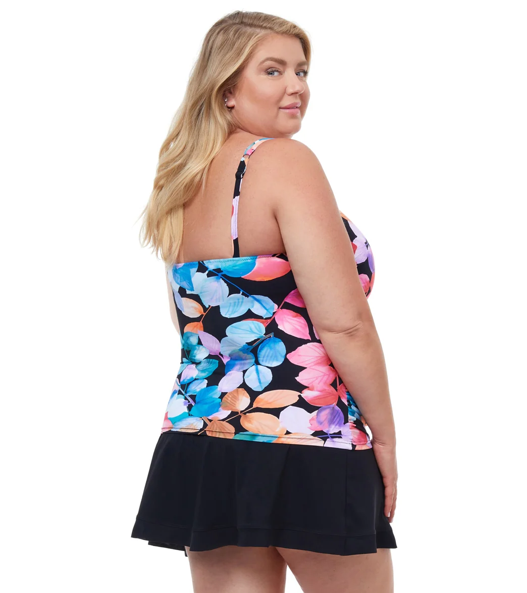 Profile by Gottex Women's Plus Size Color Rush Tankini Top - Image 3