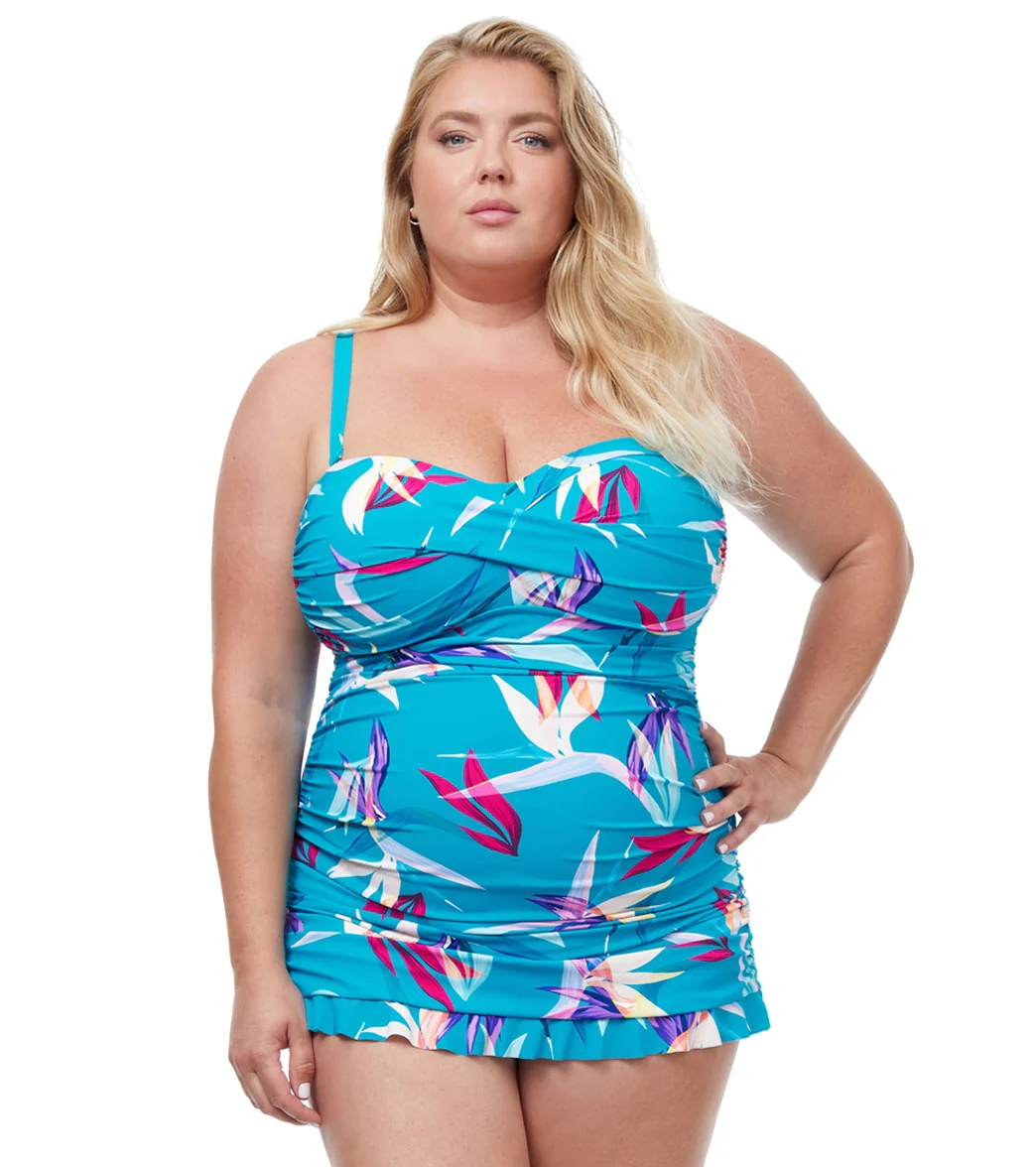 Profile by Gottex Women's Plus Size Paradise Bandeau Swim Dress - Image 6