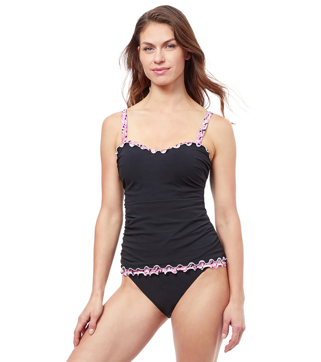 Profile by Gottex Women's Pretty Wild  Ruffle Tankini (D-Cup) - Image 4