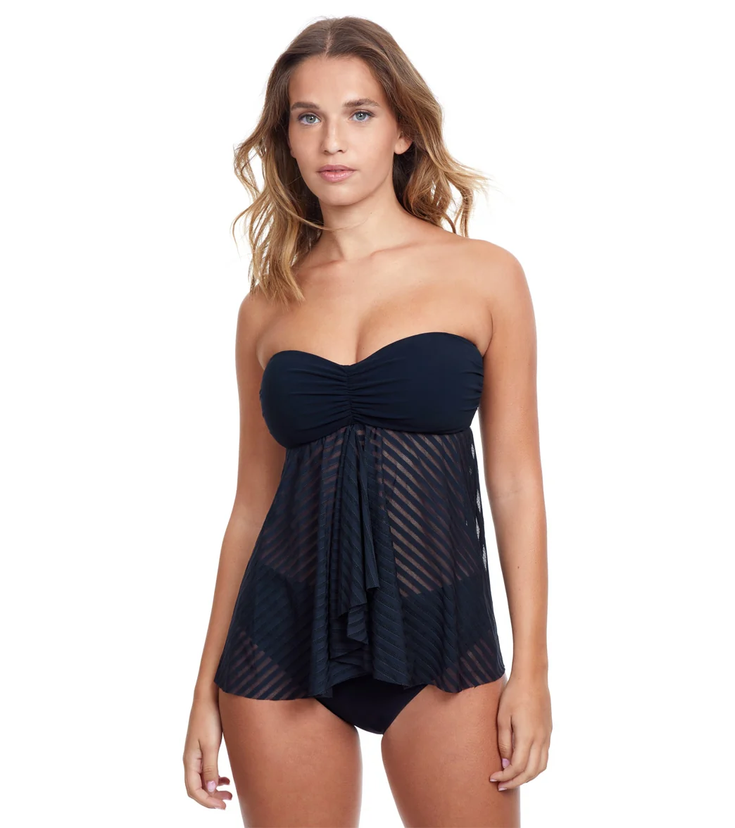 Profile by Gottex Women's Sheer Bliss Bandeau Fly A Way Tankini Top - Image 5