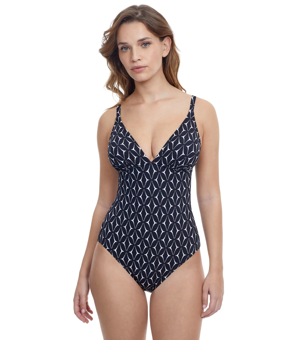 Profile by Gottex Women's Supreme Deep V Neck One Piece Swimsuit - Image 5