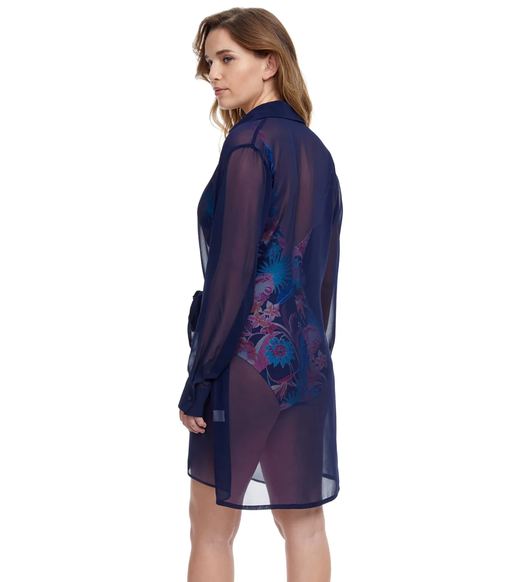Profile by Gottex Women's Tutti Frutti Blouse With Side Tie Knot Cover Up - Image 9