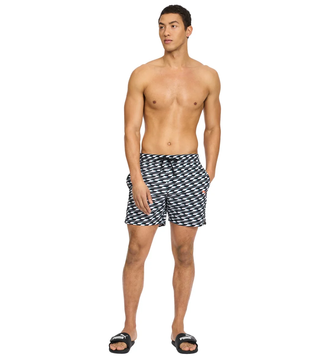 Puma Men's 5.5" Quickdry Printed Swim Trunks - Image 10