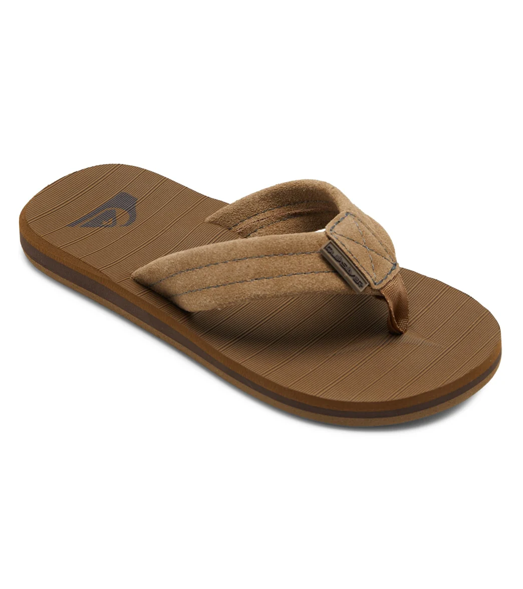 Quiksilver Youth Carver Suede Flip Flop (Little Kid, Big Kid) - Image 3