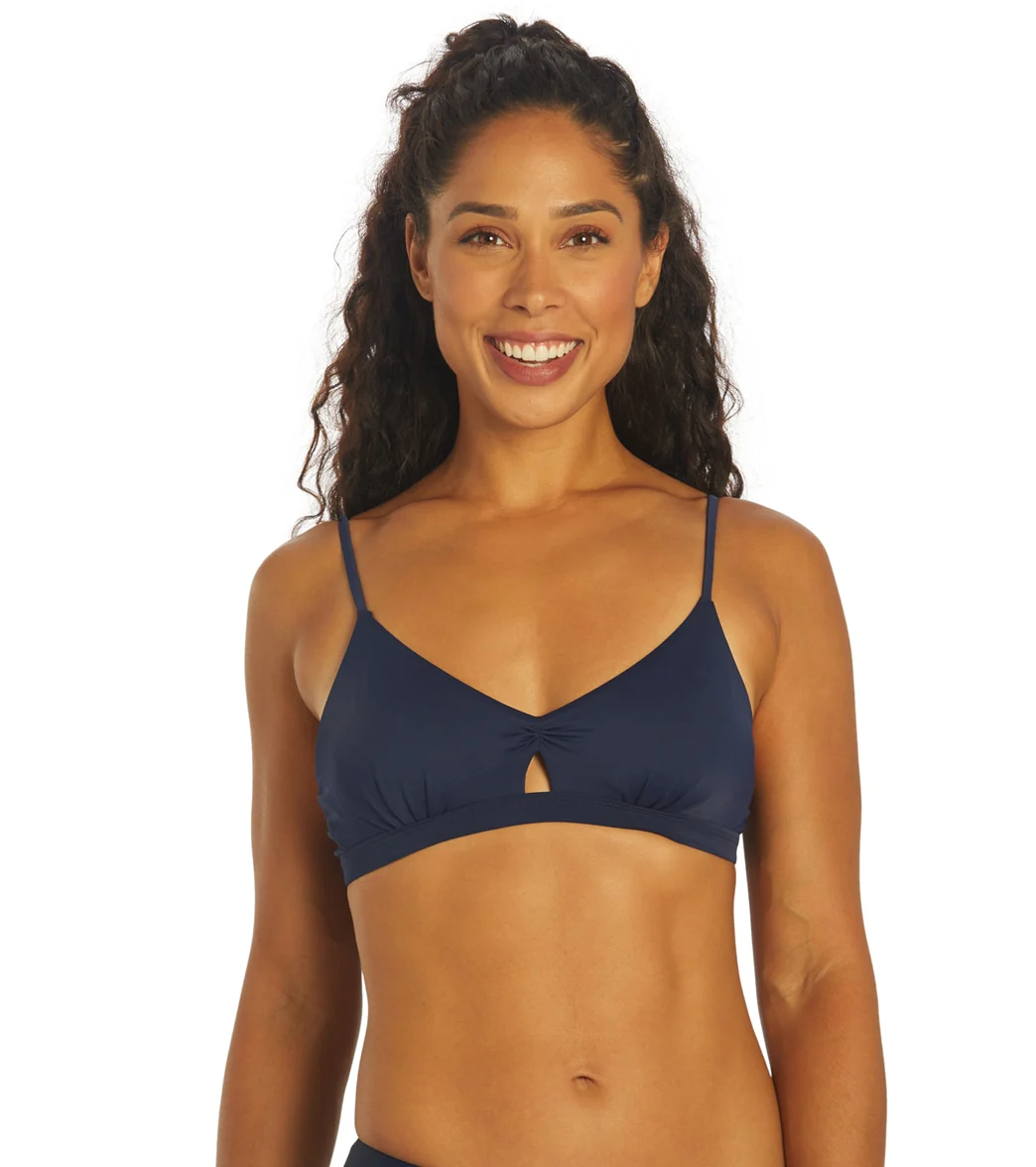 Quintsoul Women's Essentials Cropped Key Hole Bikini Top