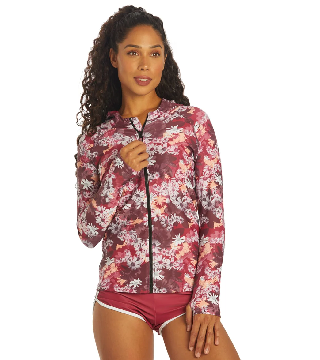 Quintsoul Women's Grace Bay Zip Front Long Sleeve Rashguard