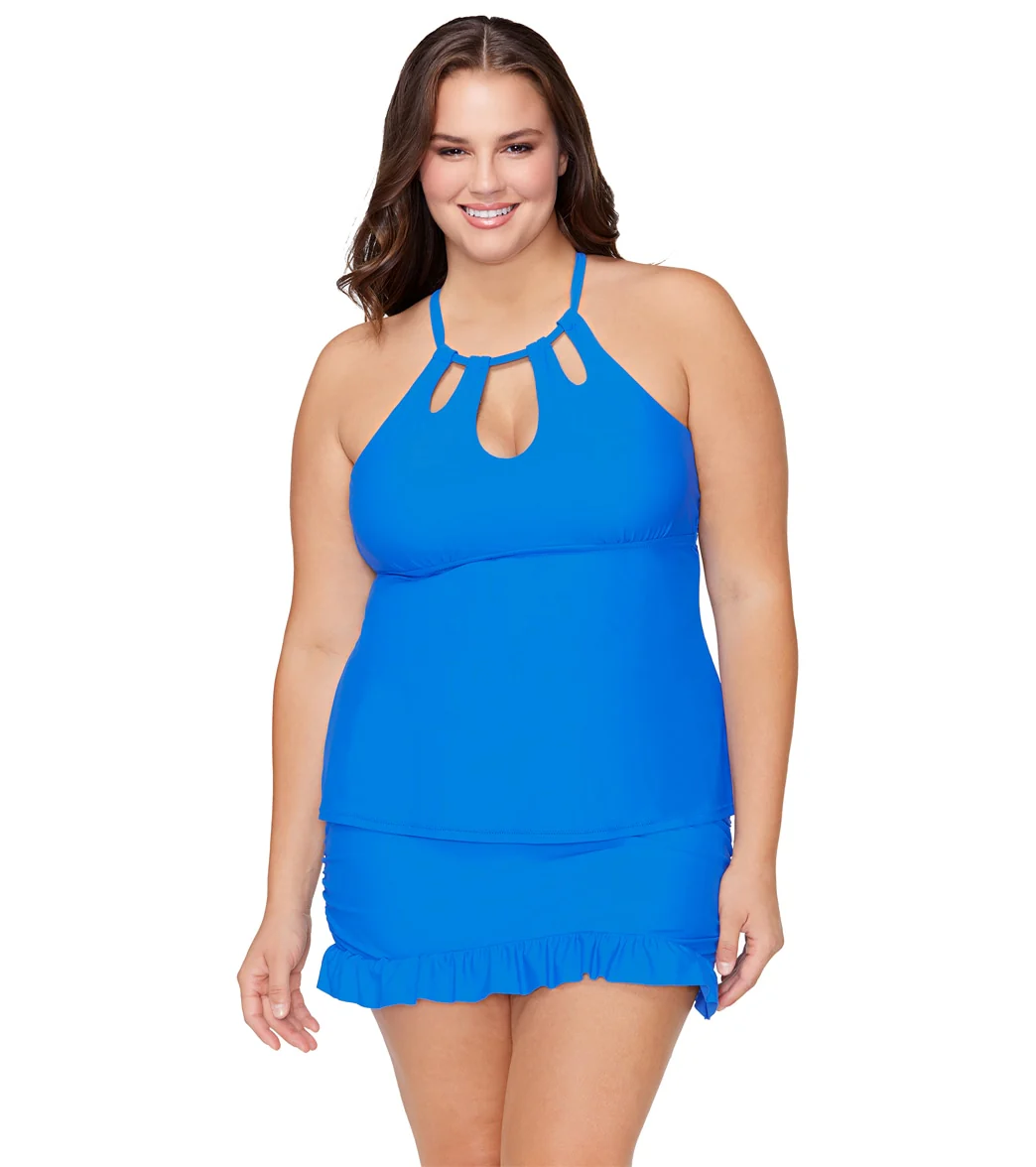Raisins Women's Atlantic Solids Echo Plus Size Swim Skirt - Image 4