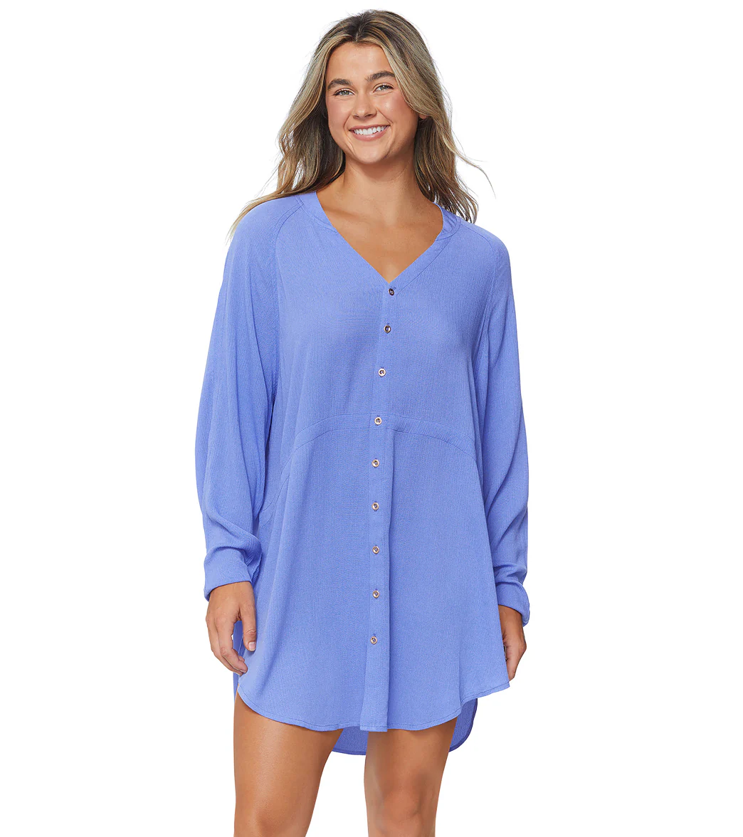 Raisins Women's Belize Beach Cover Up Shirt Dress - Image 13