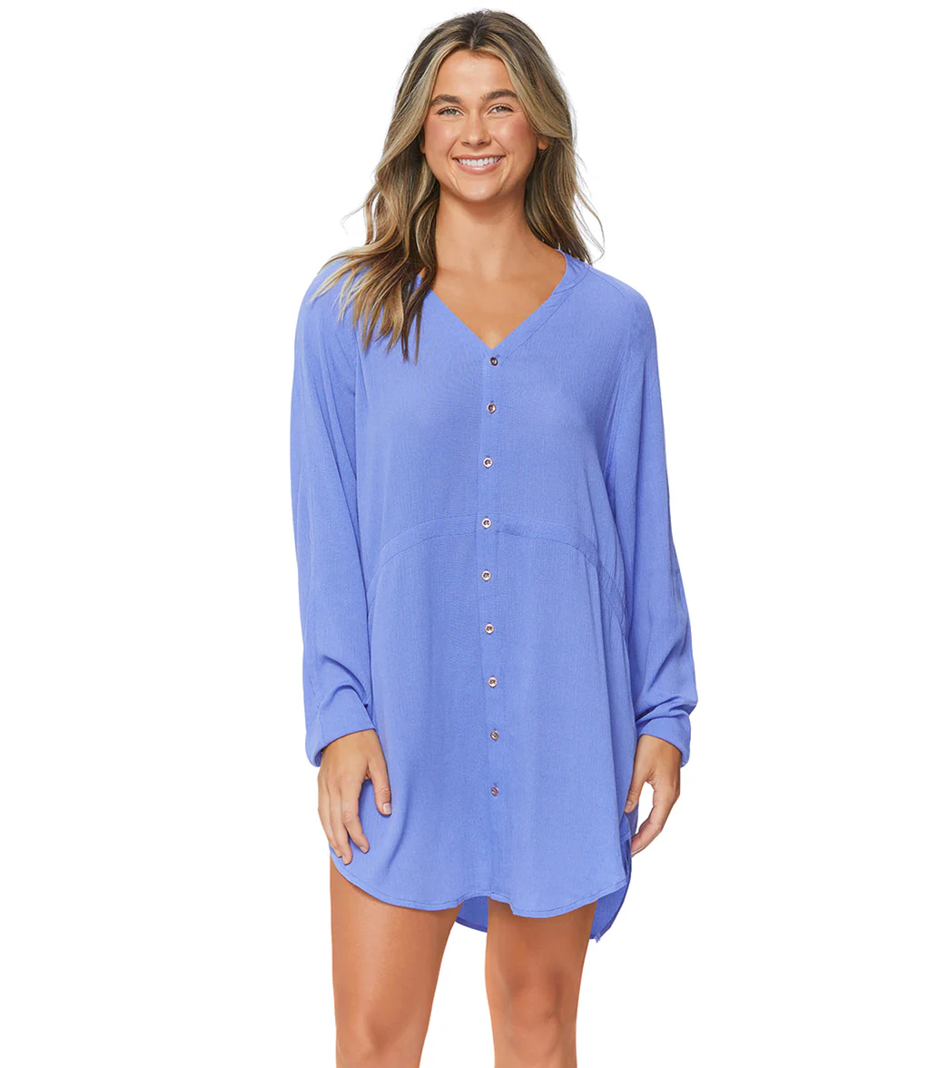 Raisins Women's Belize Beach Cover Up Shirt Dress - Image 14