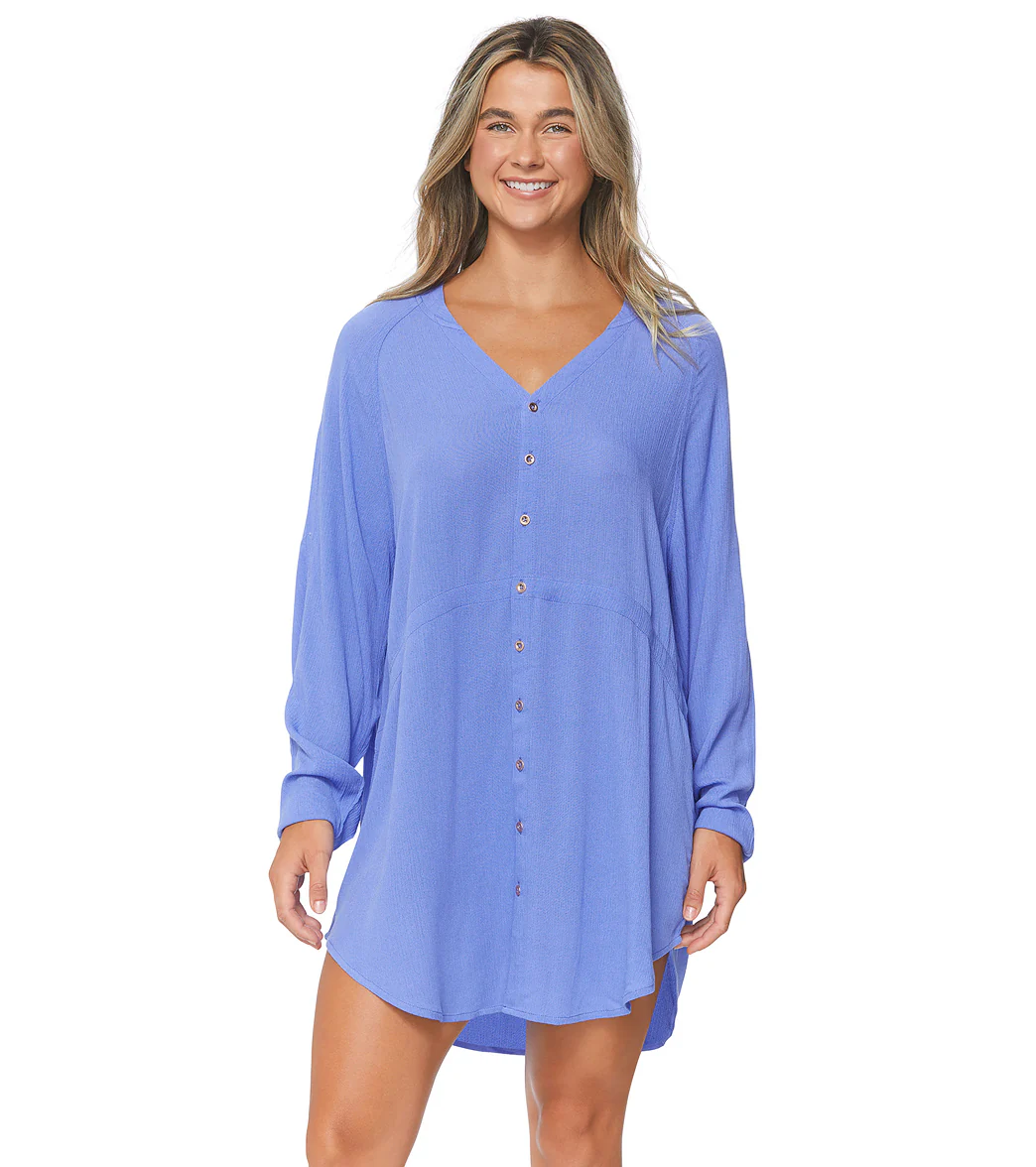 Raisins Women's Belize Beach Cover Up Shirt Dress - Image 18