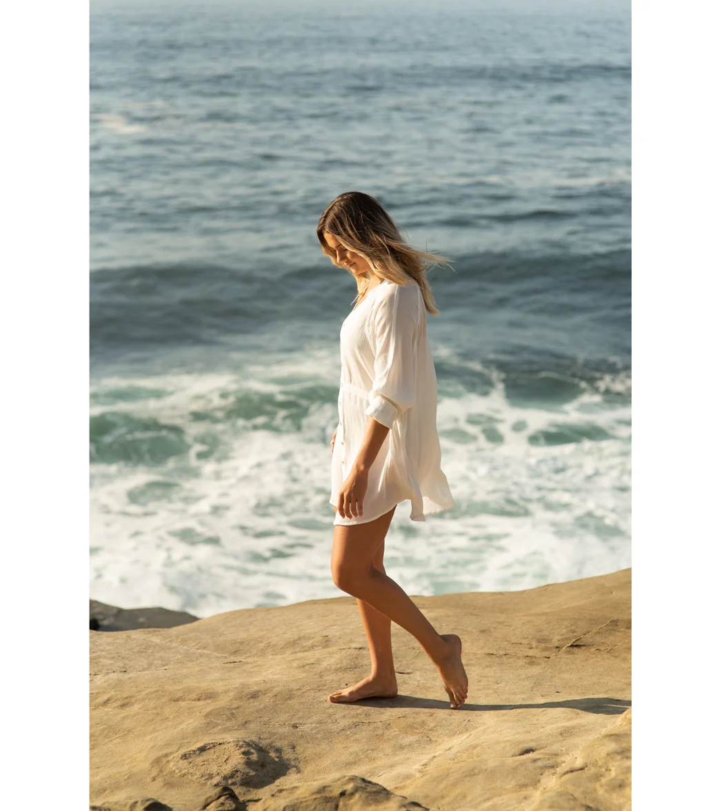 Raisins Women's Belize Beach Cover Up Shirt Dress - Image 4