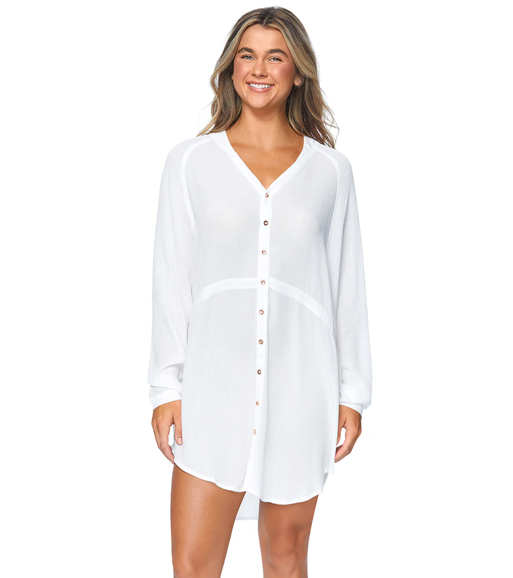 Raisins Women's Belize Beach Cover Up Shirt Dress - Image 6