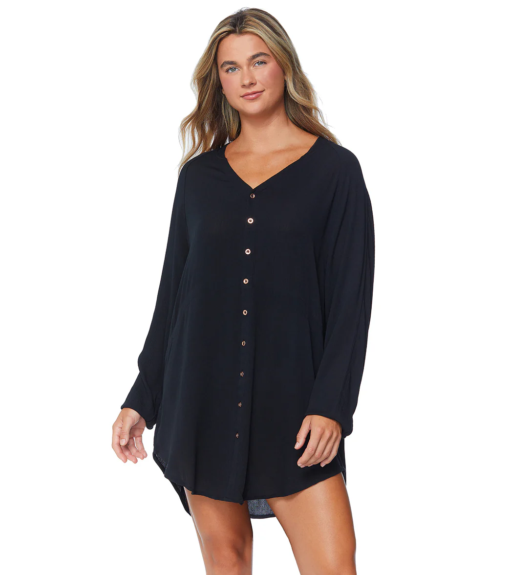 Raisins Women's Belize Beach Cover Up Shirt Dress - Image 8
