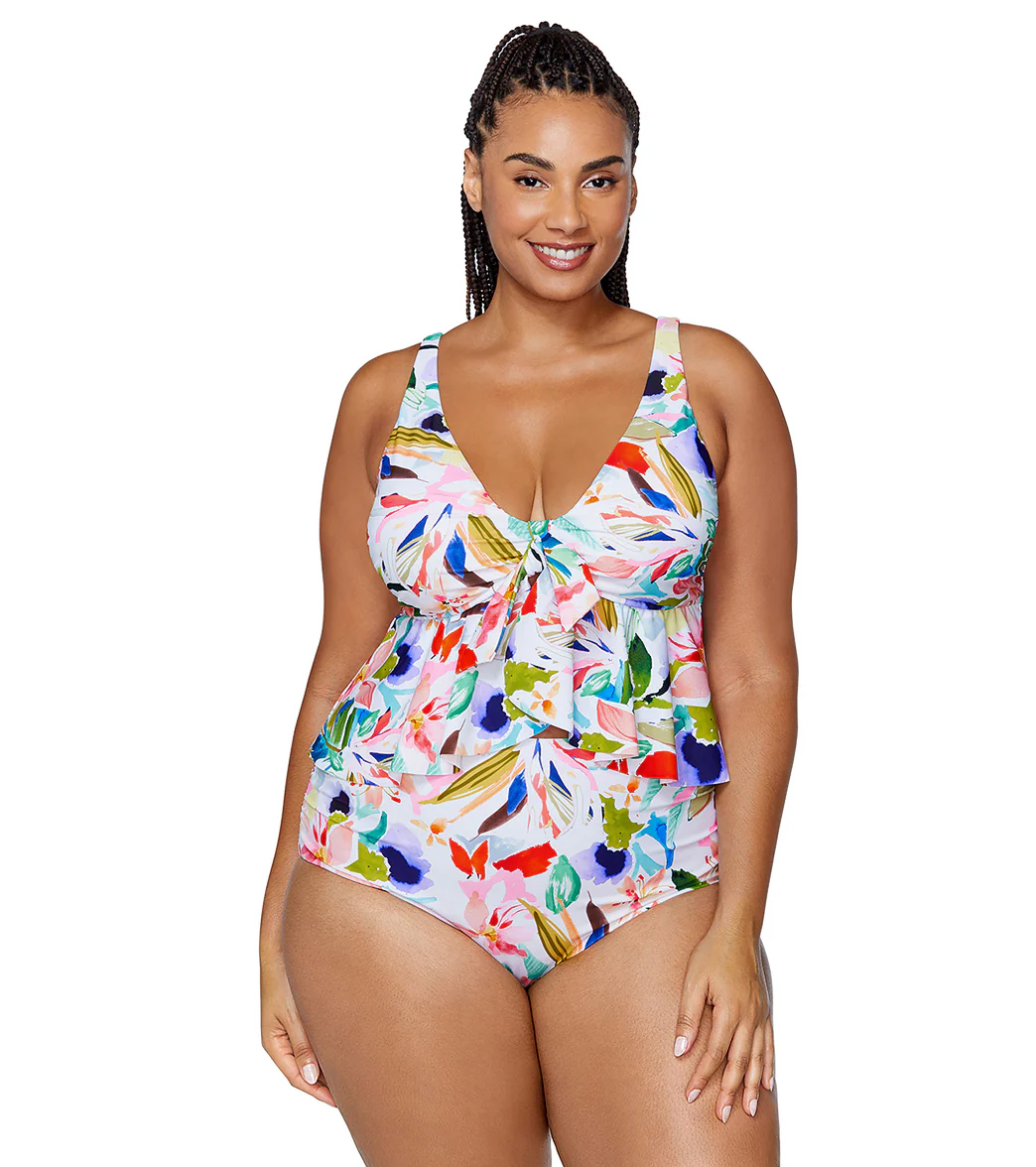 Raisins Women's In the Sol Topanga Plus Size Tankini Top - Image 5