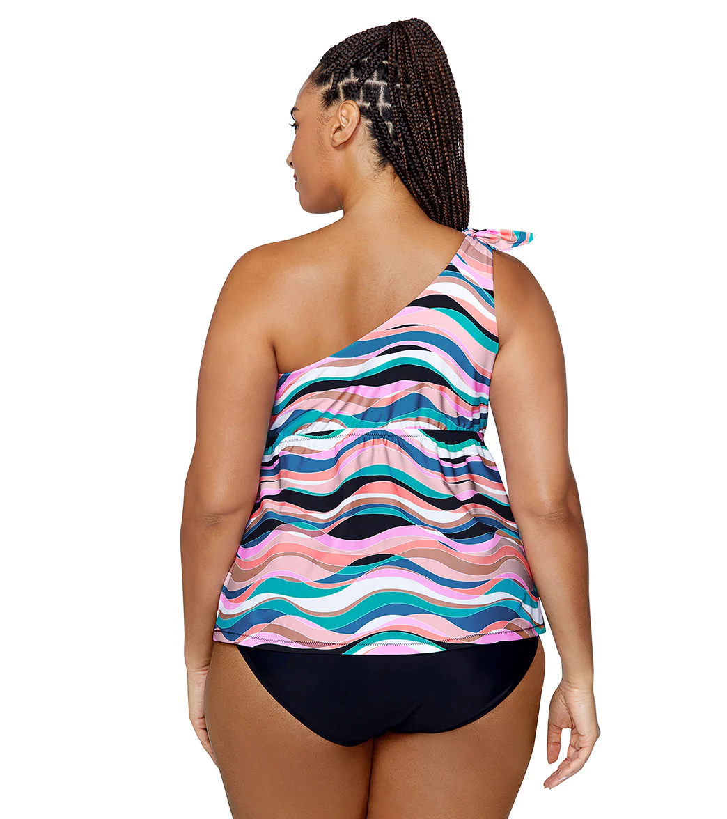 Raisins Women's It's A New Wave Marita Plus Size Tankini Top - Image 4